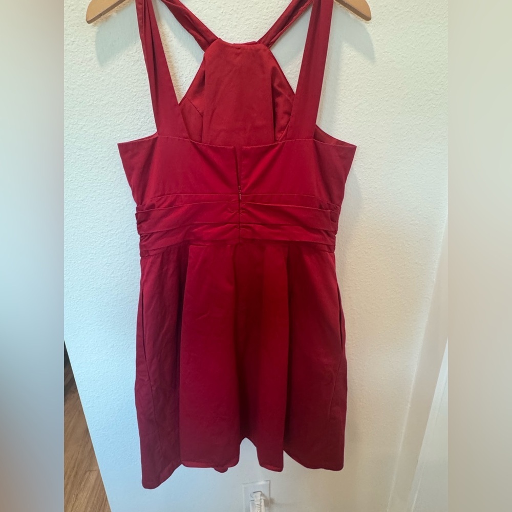 David's Bridal Strapless Red Dress - Picture 5 of 6